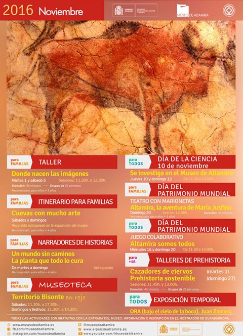 Actividades de Noviembre en el Museo de Altamira