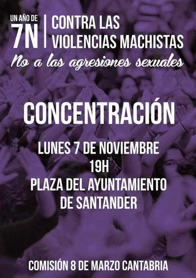 Concentración contra la violencia machista en Santander