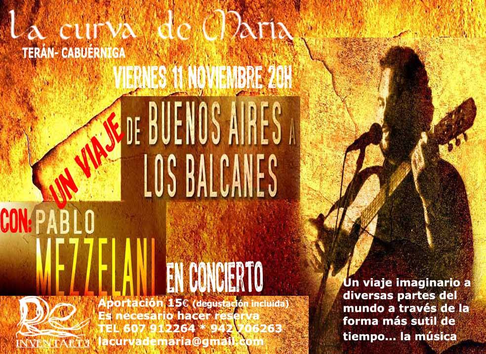 Concierto de Pablo Mezzelani en la Curva de María en Terán de Cabuérniga