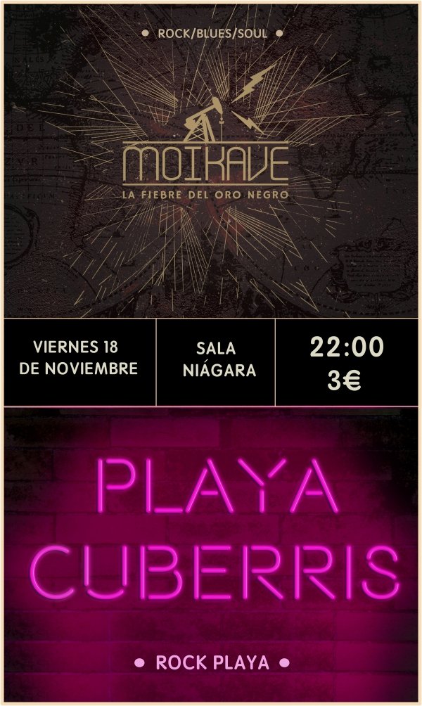 Concierto de Playa Cuberris y Moikave en el Niágara de Santander