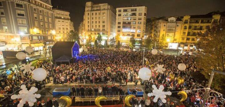 Encendido de luces de Navidad en Santander