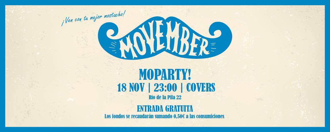 Fiesta Movember en el Covers del Rio de la Pila en Santander