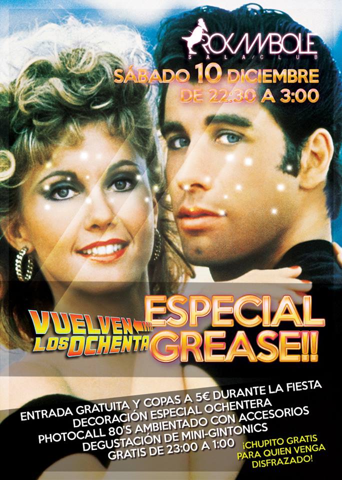 Fiesta de los 80 especial Grease en el Rocambole de Santander