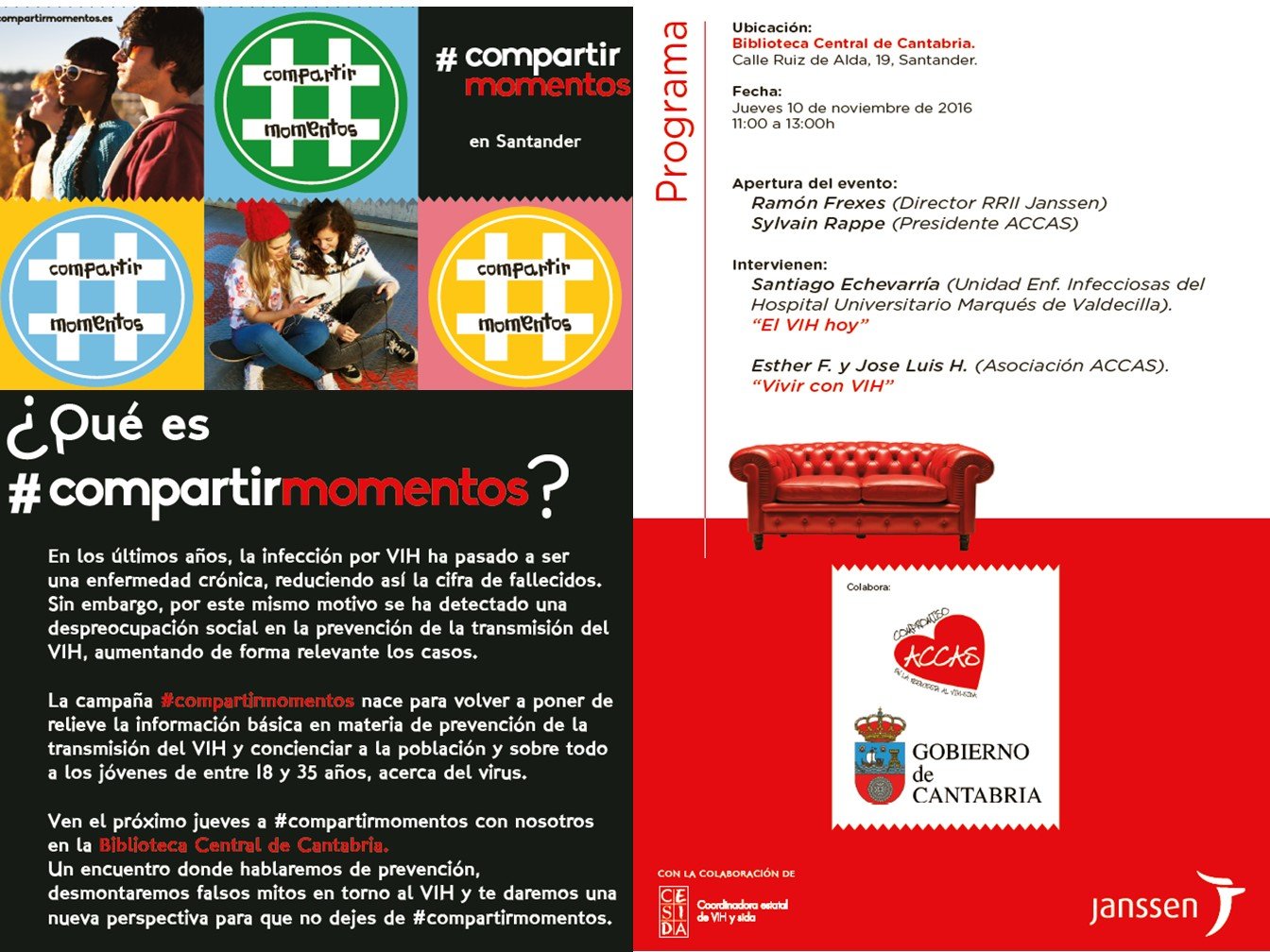 Jornada compartirmomentos en la Biblioteca Central de Cantabria en Santander