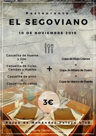 Las cazuelitas del jueves en el Segoviano de Santander