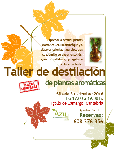 Taller de destilación de plantas aromáticas en Igollo de Camargo