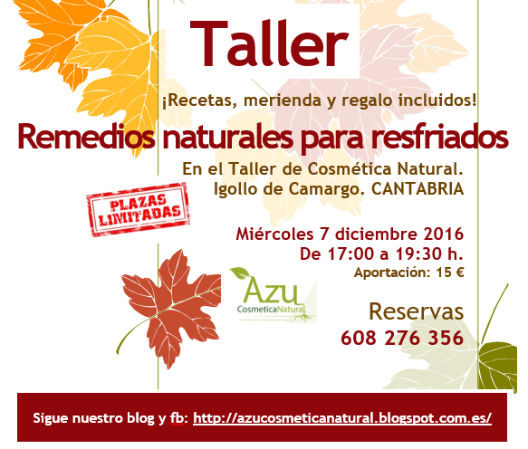 Taller de remedios Naturales para resfriados en Igollo de Camargo
