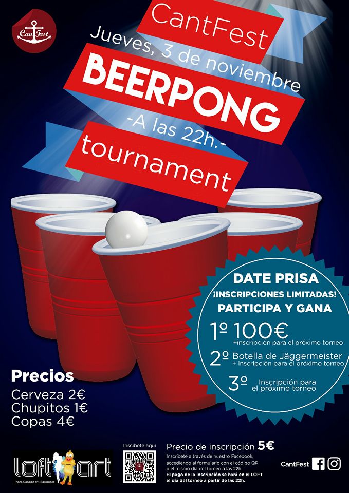 Torneo de BeerPong en el Loft Art de Santander