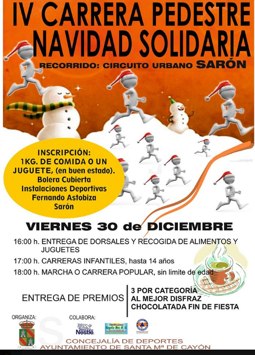 Carrera solidaria de Navidad en Sarón
