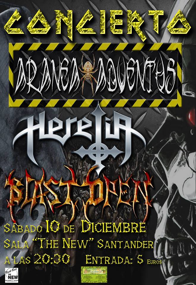 Concierto de Aranea adventus, Herejia y Blast open en el Rock Beer the New de Santander