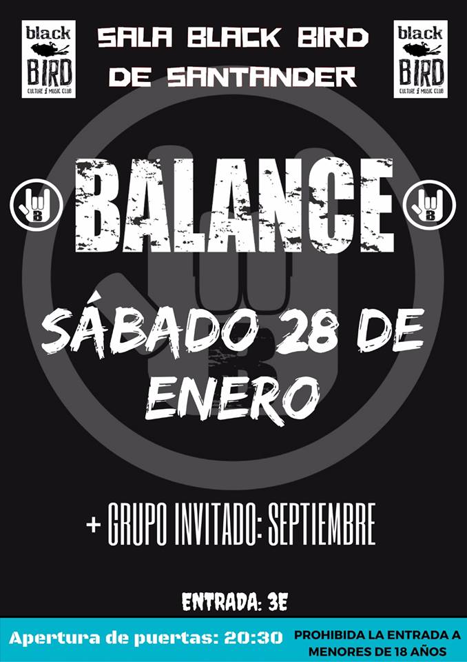 Concierto de Balance + Septiembre en el Black Bird de Santander