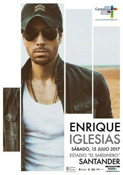 Concierto de Enrique Iglesias en Santander,único en España en 2017