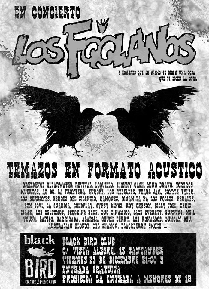 Concierto de Los Foolanos en el Black Bird de Santander