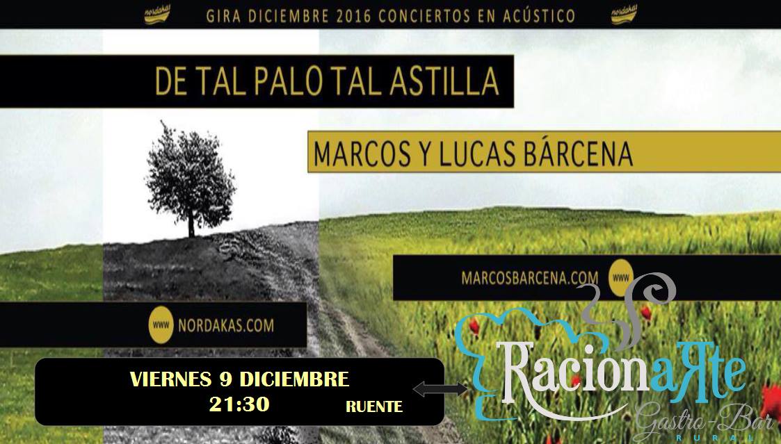 Concierto de Márcos Bárcena y Lucas Bárcena en RacionArte de Ruente