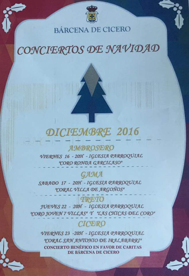 Conciertos de Navidad en Bárcena de Cicero 2016