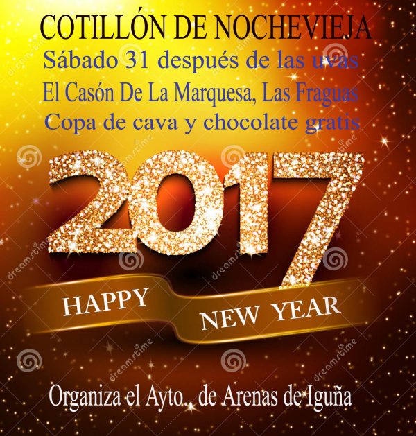 Cotillón de Nochevieja en Las Fraguas 2017