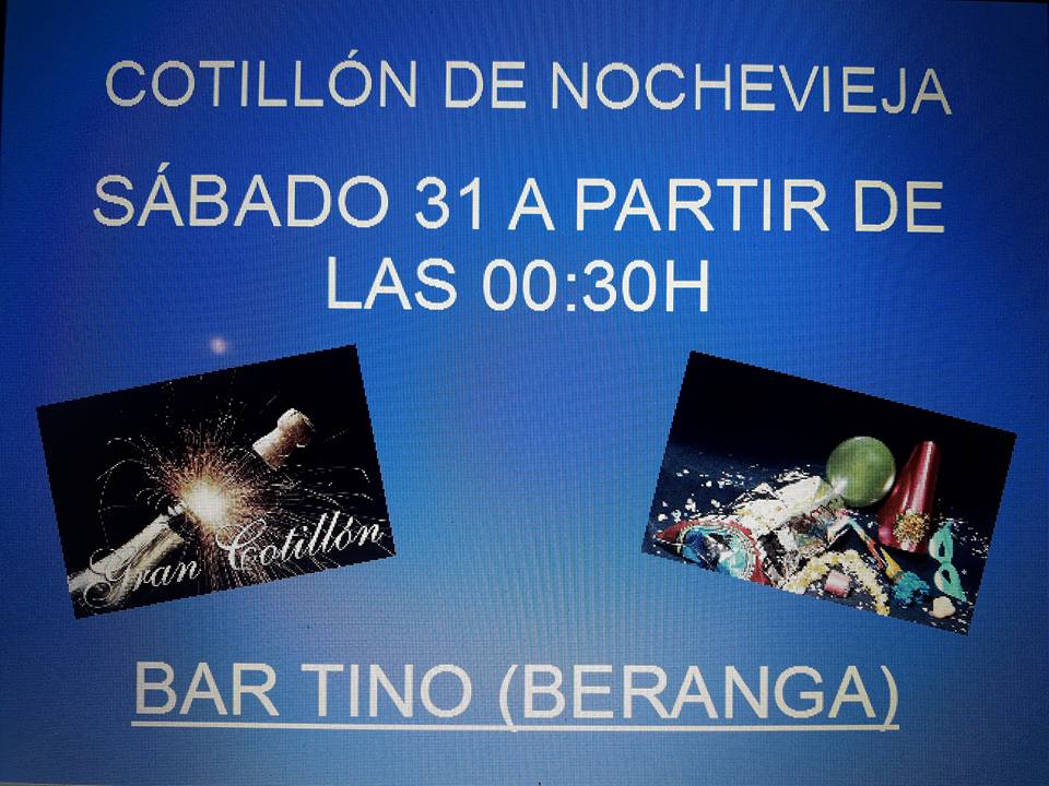 Cotillón de Nochevieja en el Bar Tino de Beranga