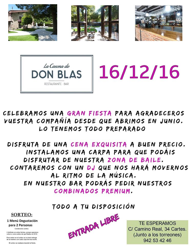 Gran Fiesta en La Casona de Don Blas en Cartes