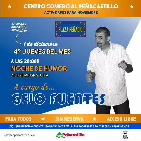 Monólogo de Gelo Fuentes en el centro comercial Peñacastillo