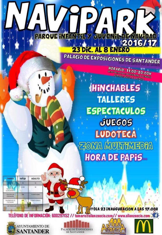 Navipark, parque infantil de Navidad en el Palacio de Exposiciones de Santander