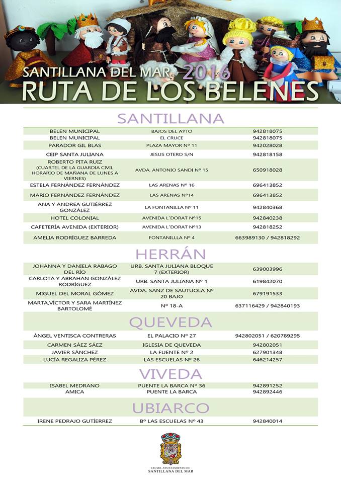 Ruta de los Belenes en Santillana del Mar 2016