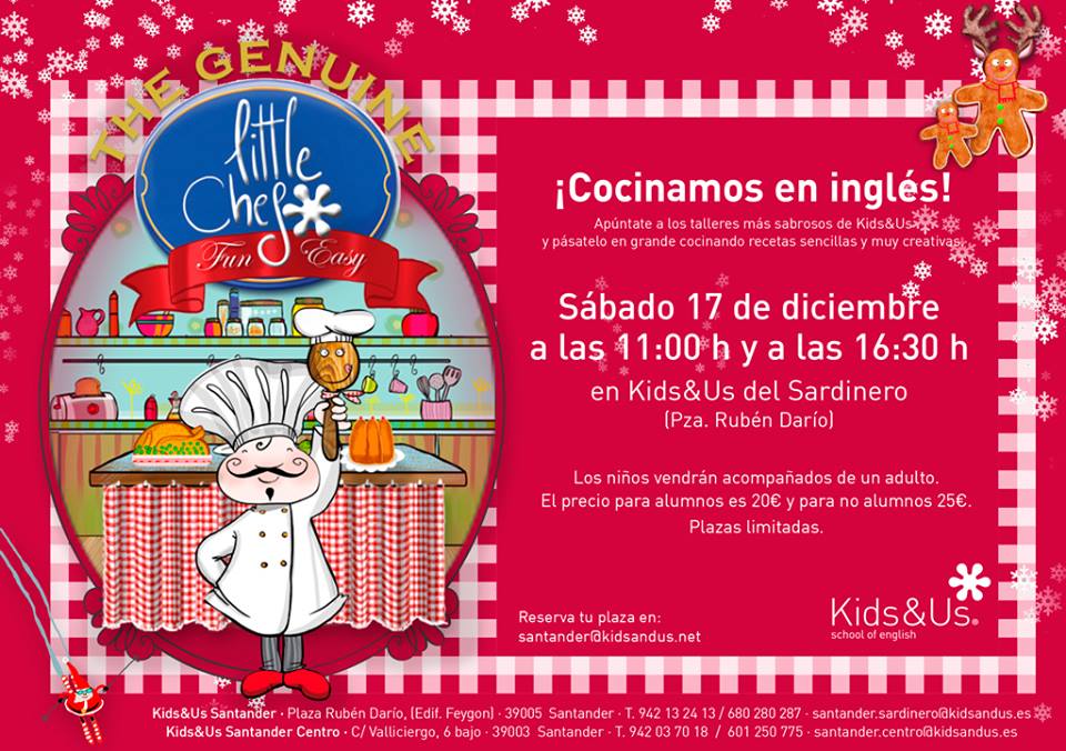 Taller de cocina en inglés en Kids&Us de Santander