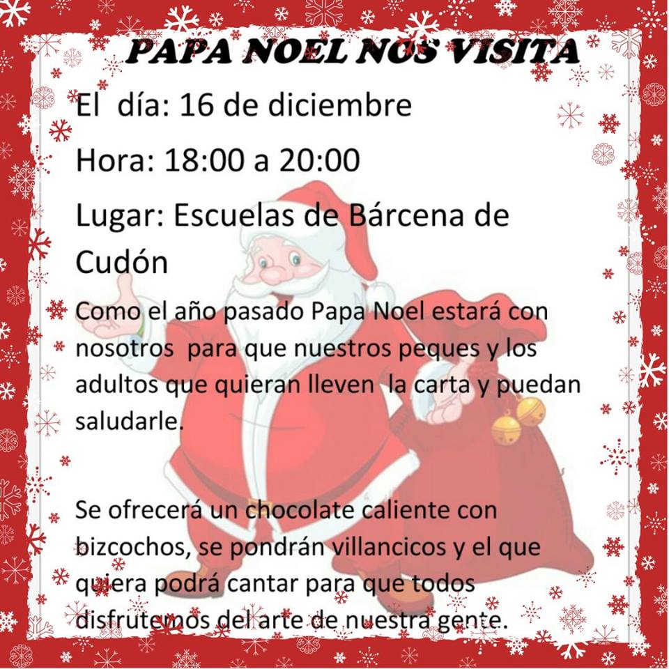 Visita de Papá Noel en Cudón