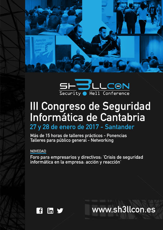 III Congreso de seguridad informática Sh3llcon, en Santander