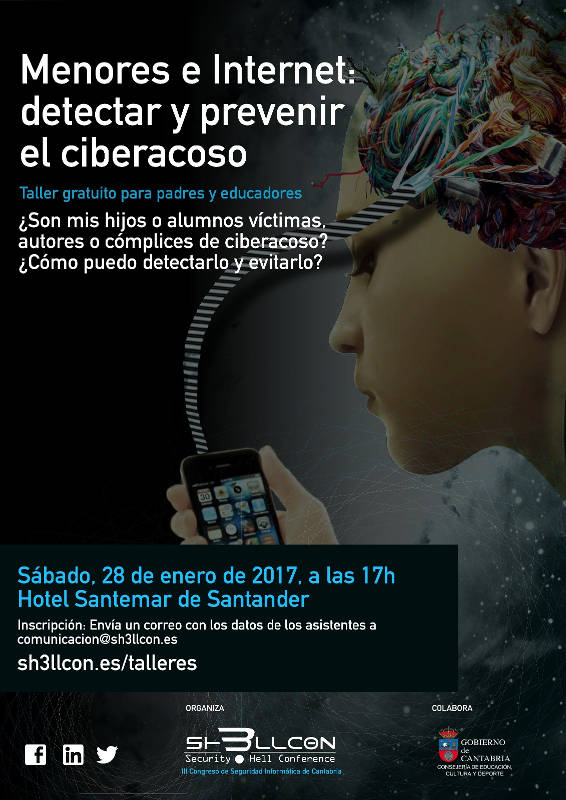 Taller gratuito sobre Ciberacoso para padres y educadores en Santander
