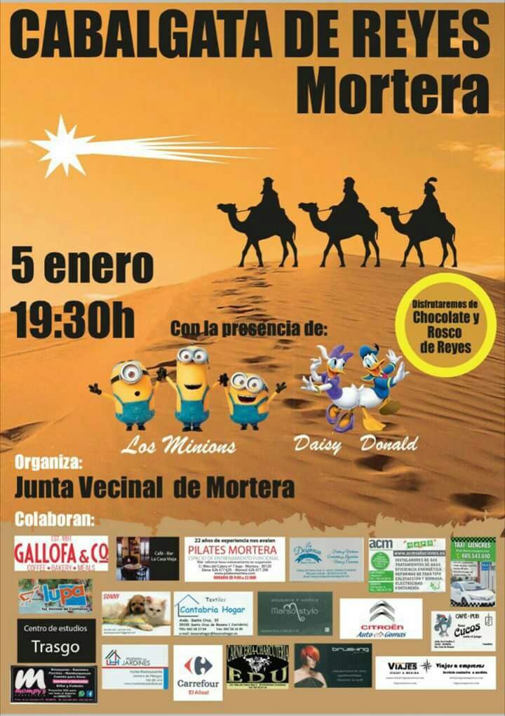 Cabalgata de Reyes en Mortera,Parbayón y Oruña 2017