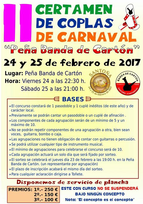 Certamen de coplas de Carnaval en Santoña 2017