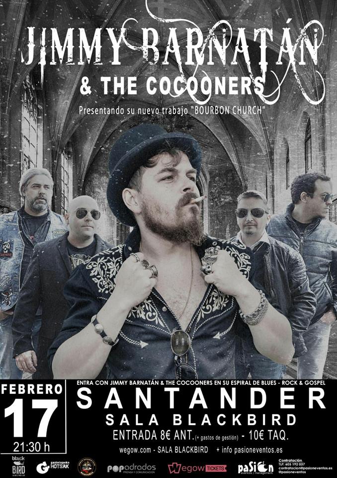 Concierto Jimmy Barnatán & The Cocooners en el Black Bird de Santander
