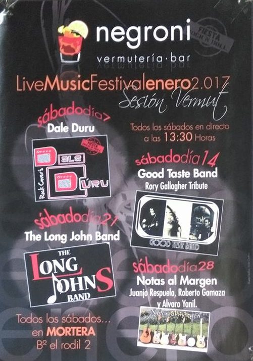 Concierto de Notas al Margen en el Negroni de Mortera