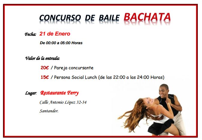 Concurso de Bachata en el Restaurante Ferry de Santander