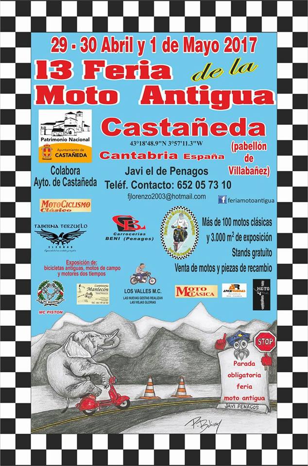 Feria de la moto antigua en Castañeda 2017
