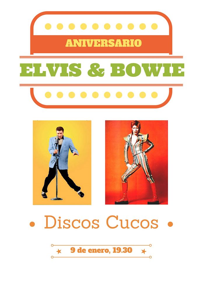 Pinchada por el aniversario de Elvis y Bowie en Discos Cucos de Santander