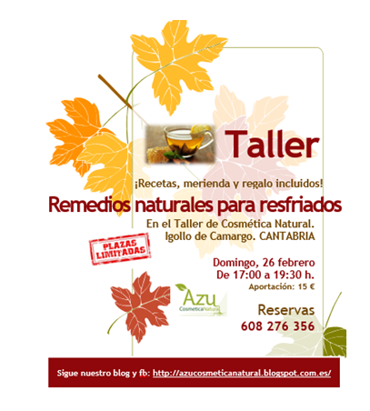 Taller Remedios Naturales para resfriados en Igollo de Camargo