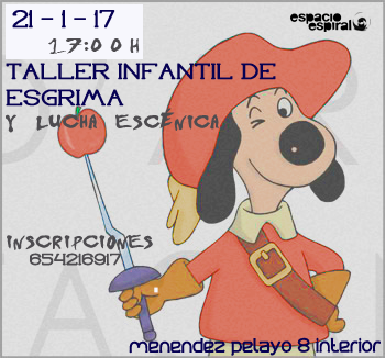 Taller infantil de esgrima en Espacio Espiral de Santander