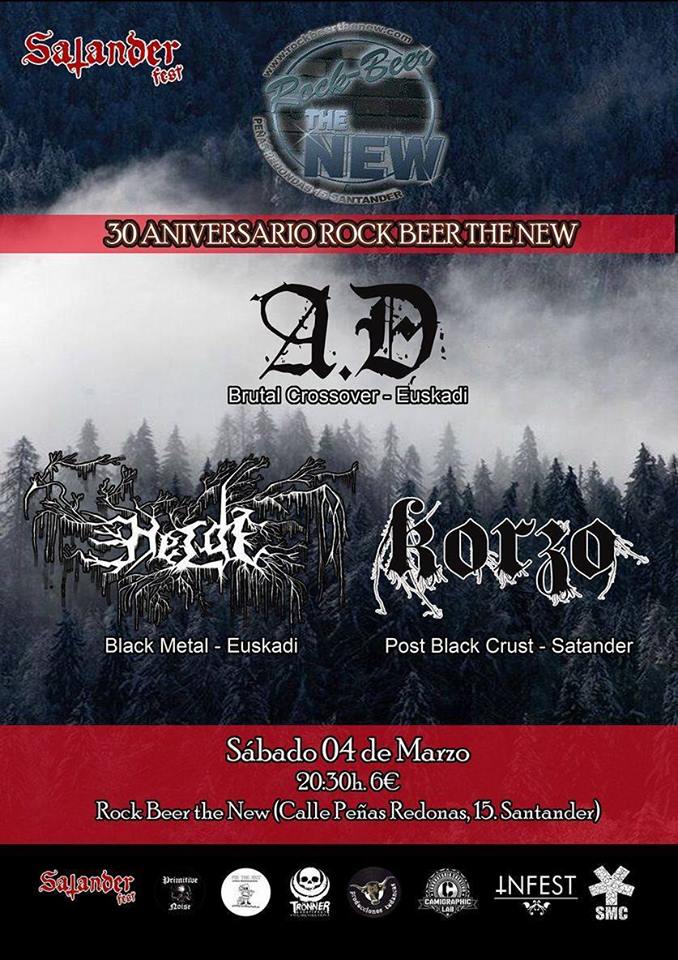 Concierto de A.D + Helde + Korzo en el Rock Beer the New de Santander
