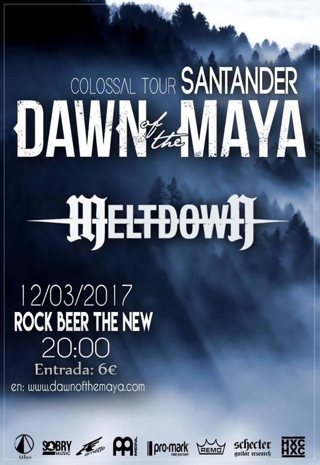 Concierto de Dawn of the Maya + Meltdown en el Rock Beer the New de Santander