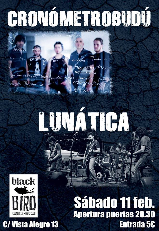 Concierto de Lunática+Cronómetrobudú en el Black Bird de Santander