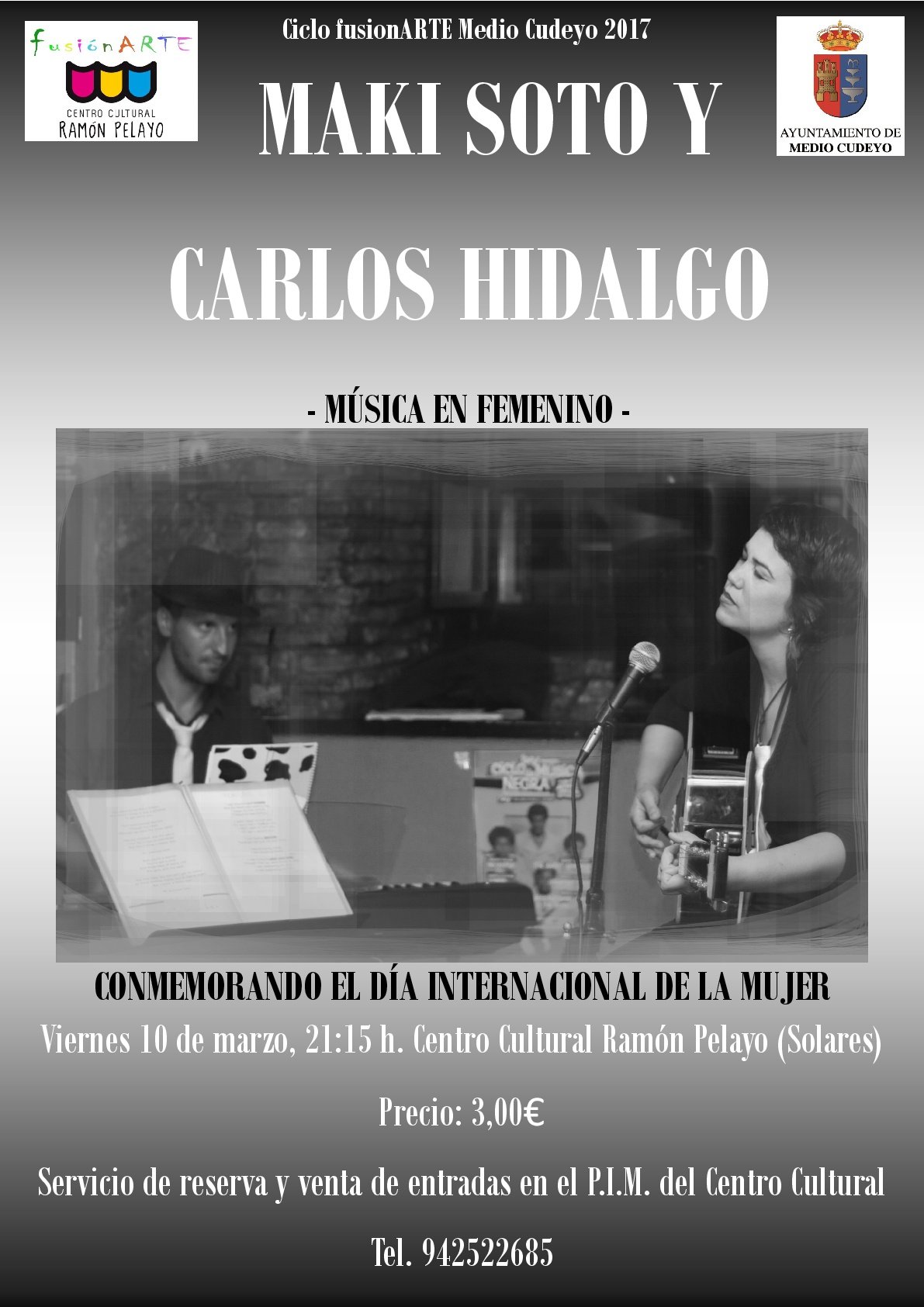 Concierto de Maki Soto y Carlos Hidalgo  en el Centro Cultural Ramón Pelayo de Solares