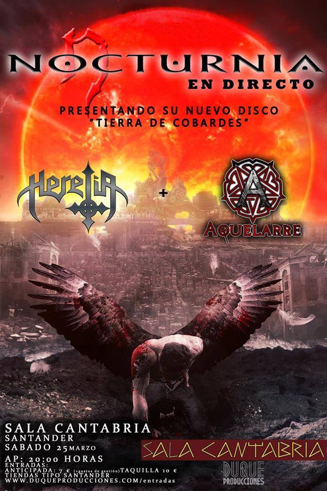 Concierto de Nocturnia,Herejia y Aquelarre en la Sala Cantabria de Santander