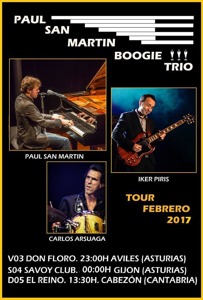 Concierto de Paul San Martín Boogie Trio en El Reino de Cabezón de la Sal