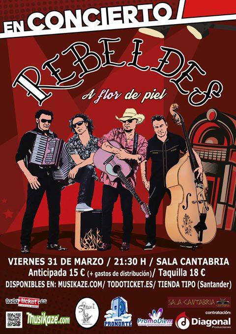 Concierto de Rebeldes en la Sala Cantabria de Santander