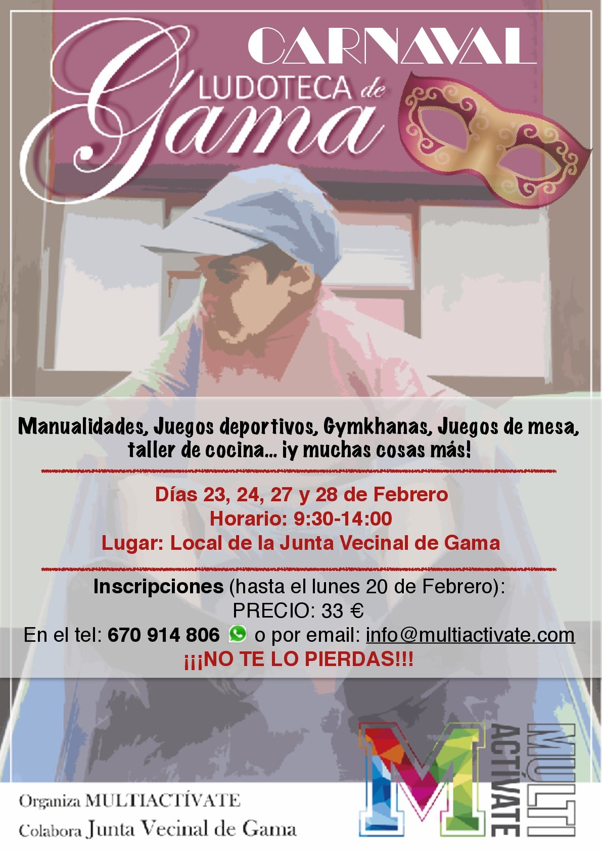 Ludoteca de Carnaval en Gama