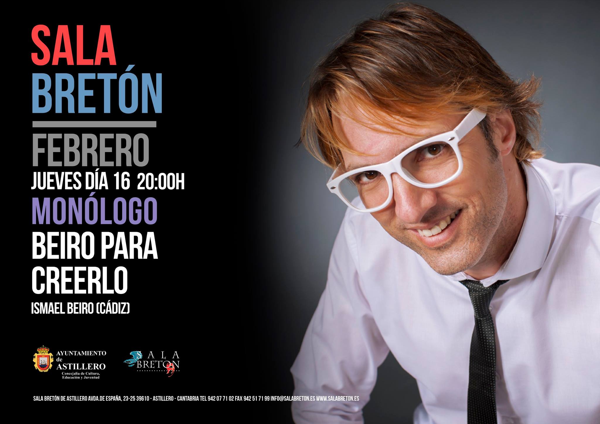 Monólogo de Ismael Beiro en la Sala Bretón de Astillero