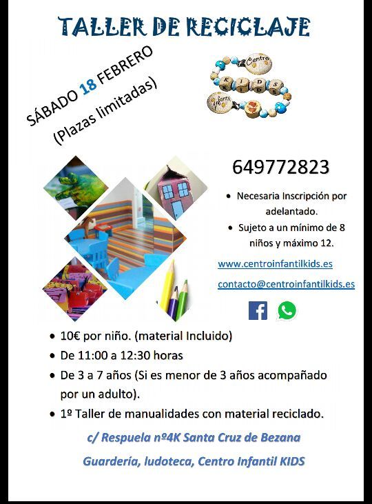 Taller de Reciclaje en el centro infantil Kids de Bezana