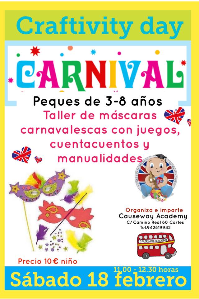 Taller de carnaval en ingles en Cartes