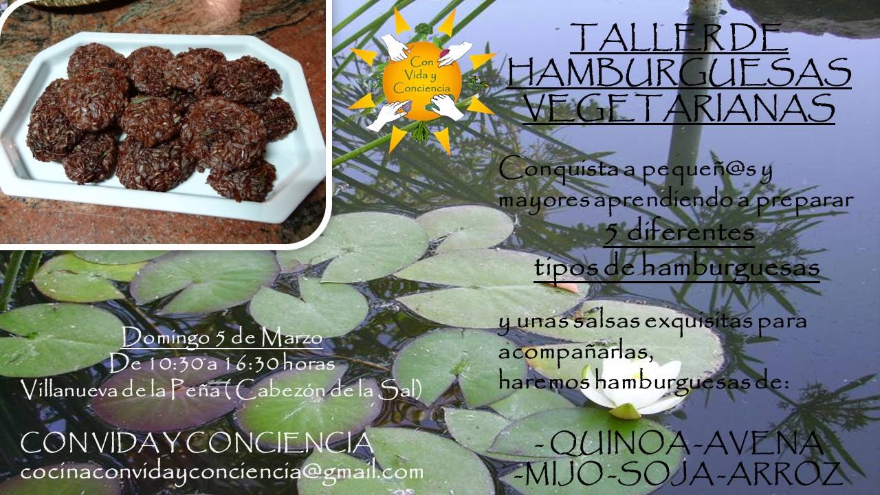 Taller de hamburguesas vegetarianas en Villanueva de la Pêña